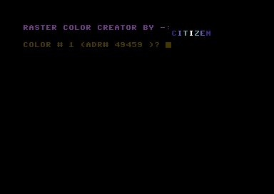 Raster Color Creator